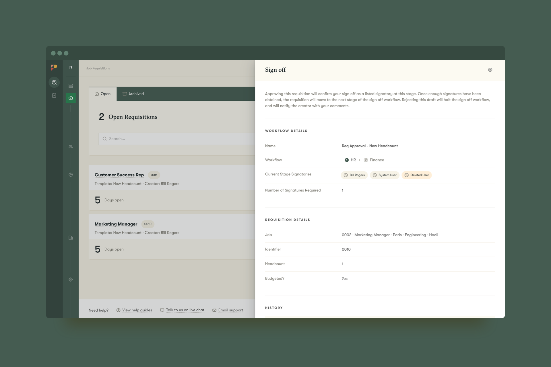 Pinpoint Requisitions